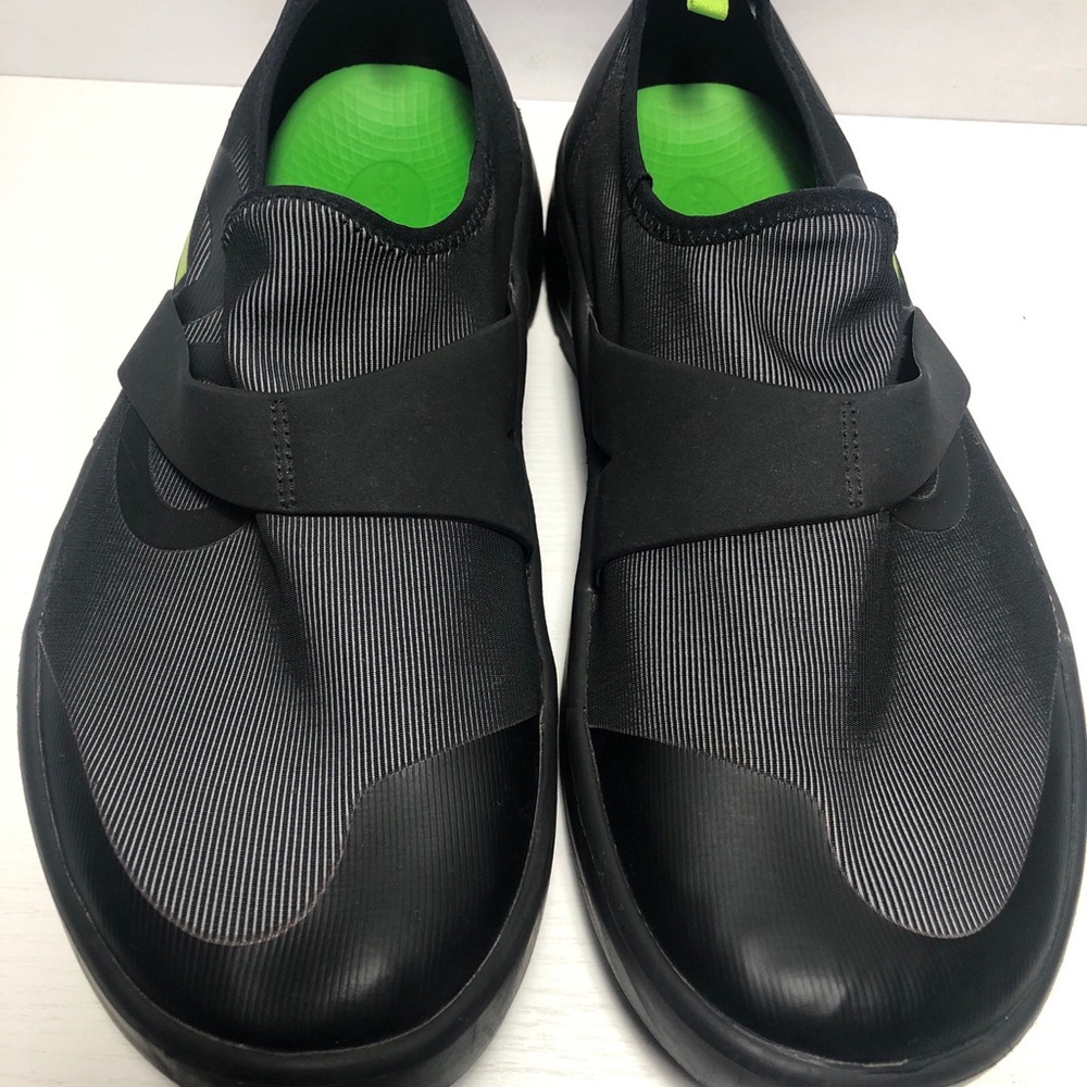 OOFOS Fibre Low Shoes Black Gray Men’s Sz 11.5 Lightweight Recover Performance - Picture 2 of 8